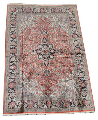 Lot 740 - Fine silk rug