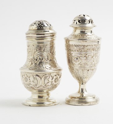 Lot 138 - George III silver pepperette, by Samuel Wood; and another