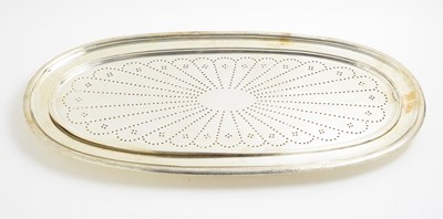 Lot 96 - Silver-plated fish serving tray