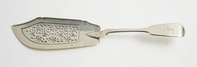 Lot 156 - Early Victorian silver fish slice, by Mary Chawner