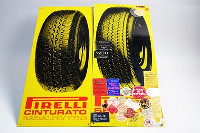 Lot 952 - Two 'Pirelli' advertising signs.