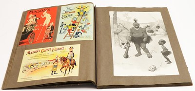 Lot 946 - A scrap album containing items of advertising ephemera.