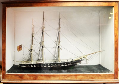 Lot 786 - Early 20th Century model of a three-masted sailing ship.