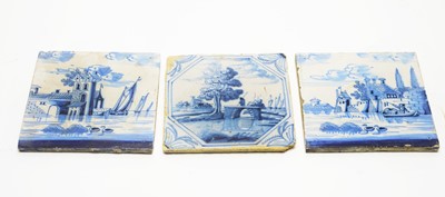 Lot 641 - Three 18th Century Dutch deft tiles