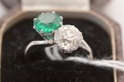 Lot 8 - A Colombian emerald and diamond ring