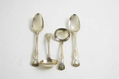 Lot 159 - Silver tablespoons and sauce ladles