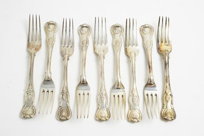 Lot 160 - Nine early 19th Century silver table forks