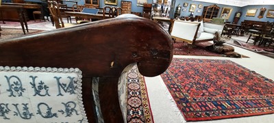 Lot 866 - Regency simulated rosewood scroll end sofa