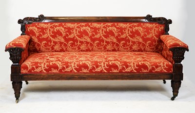 Lot 867 - Victorian rosewood sofa