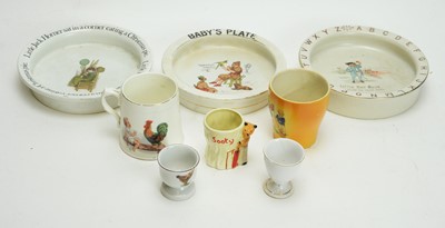 Lot 1117 - Baby's plates, cups and egg cups (8)