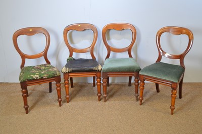Lot 478 - Four Victorian dining chairs.