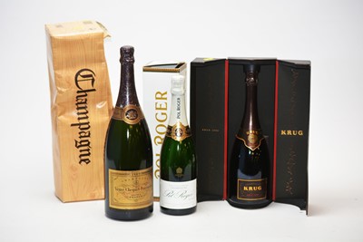 Lot 388 - Krug Brut, Pol Roger; and Veuve Clicquot Champagne
