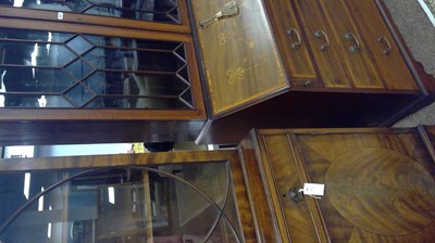 Lot 424 - An Edwardian style secretaire bookcase