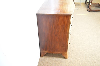 Lot 434 - Georgian mahogany and banded chest of drawers.
