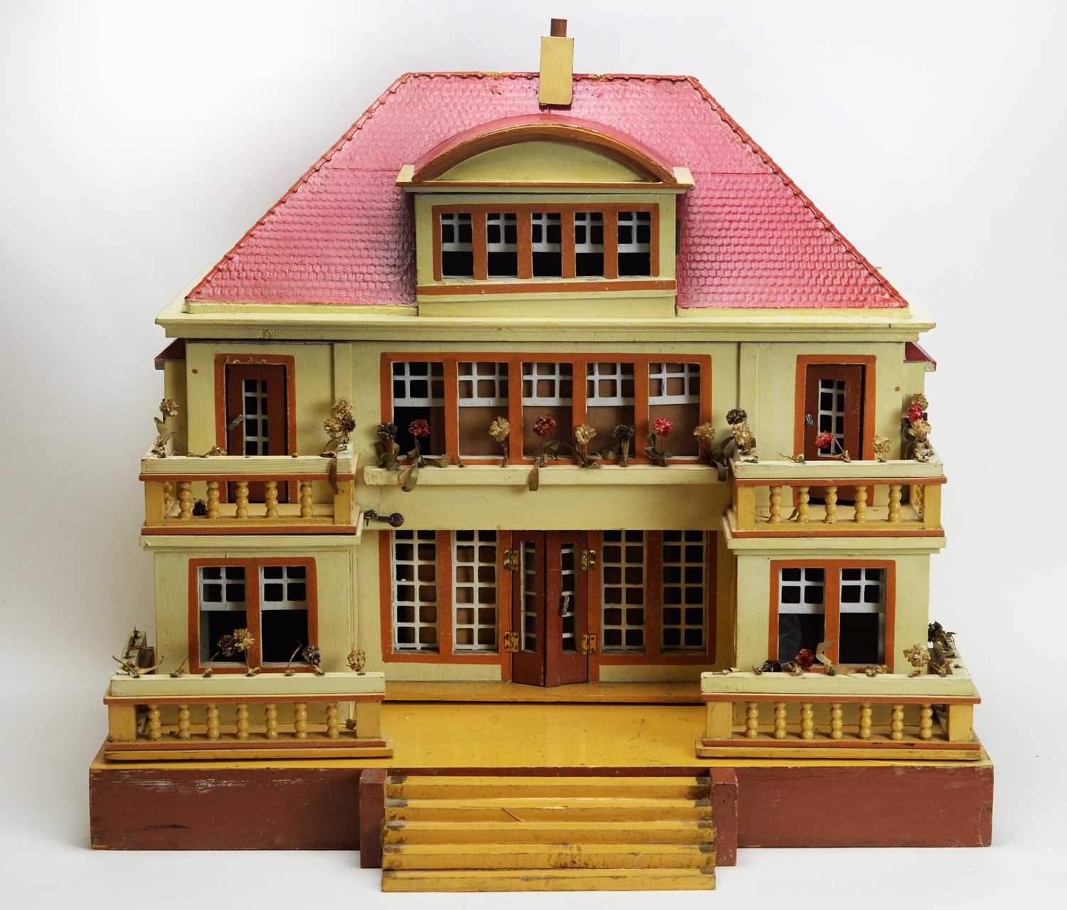 Lot 904 - Moritz Gottstchalk, Marienberg, Germany: Model No. 6337 Red Roof doll's house