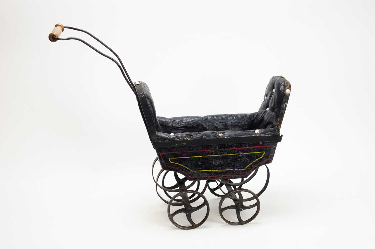 Black dolls pram best sale