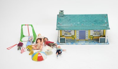 Lot 856 - Mettoy doll's bungalow and furnishings.