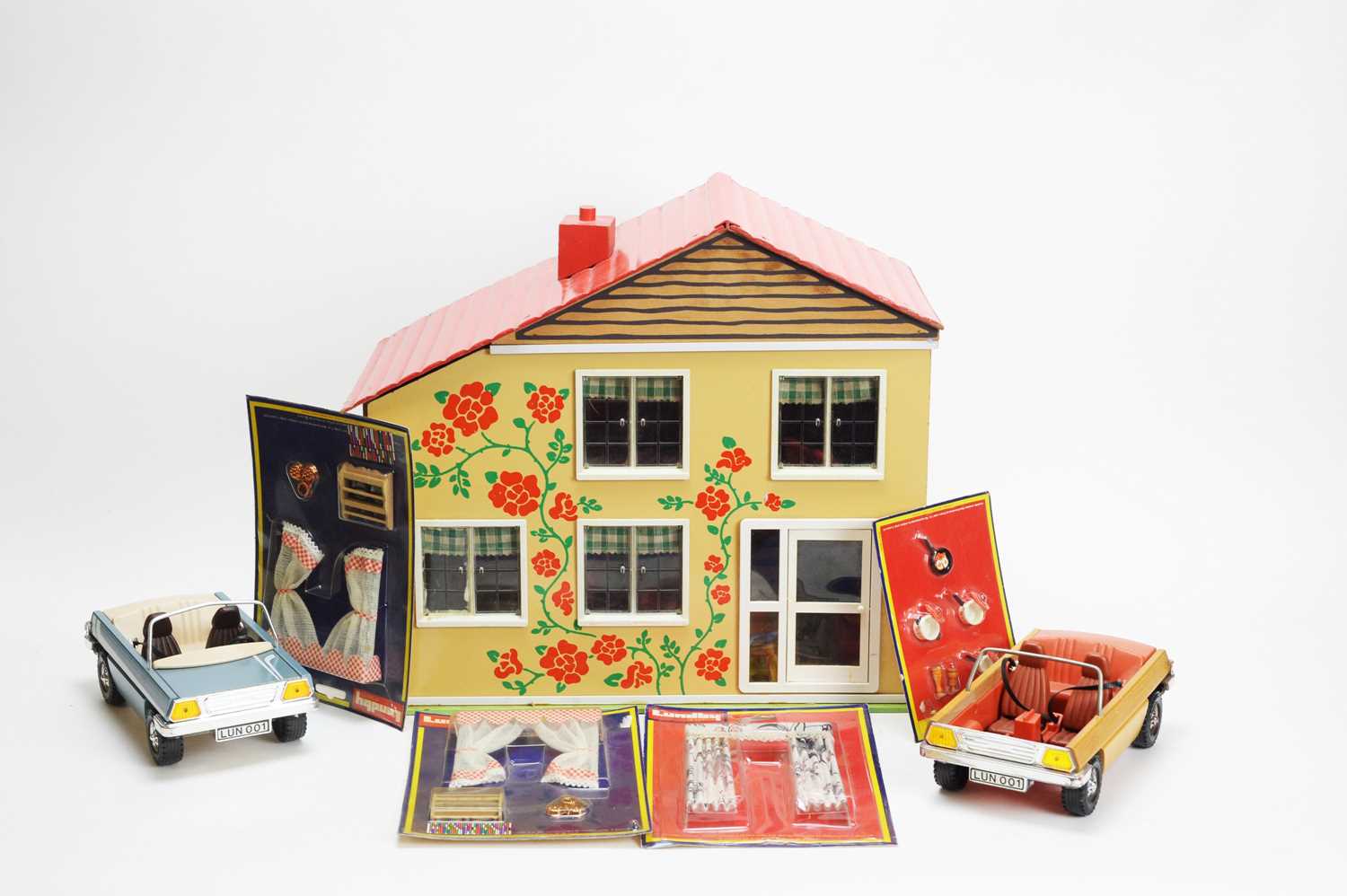 Lot 936 - Lundby, Sweden: a two-storey modern Continental doll's house; doll's furniture and accessories.
