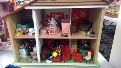 Lot 936 - Lundby, Sweden: a two-storey modern Continental doll's house; doll's furniture and accessories.