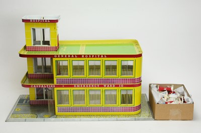 Lot 858 - Mettoy doll's  Hospital and accessories.