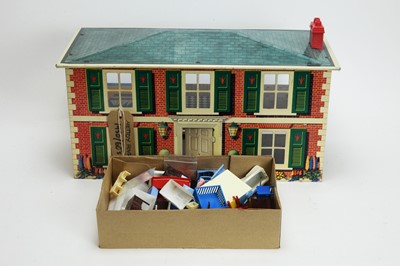 Lot 859 - Mettoy doll's house and furnishings.