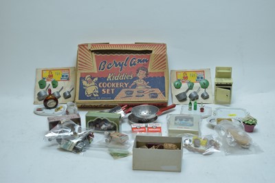 Lot 957 - Crescent Toys: doll's pots and pans; tea sets; and other doll's accessories.