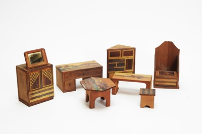 Lot 864 - Japanese, Kensal Craft and other doll's house furniture.