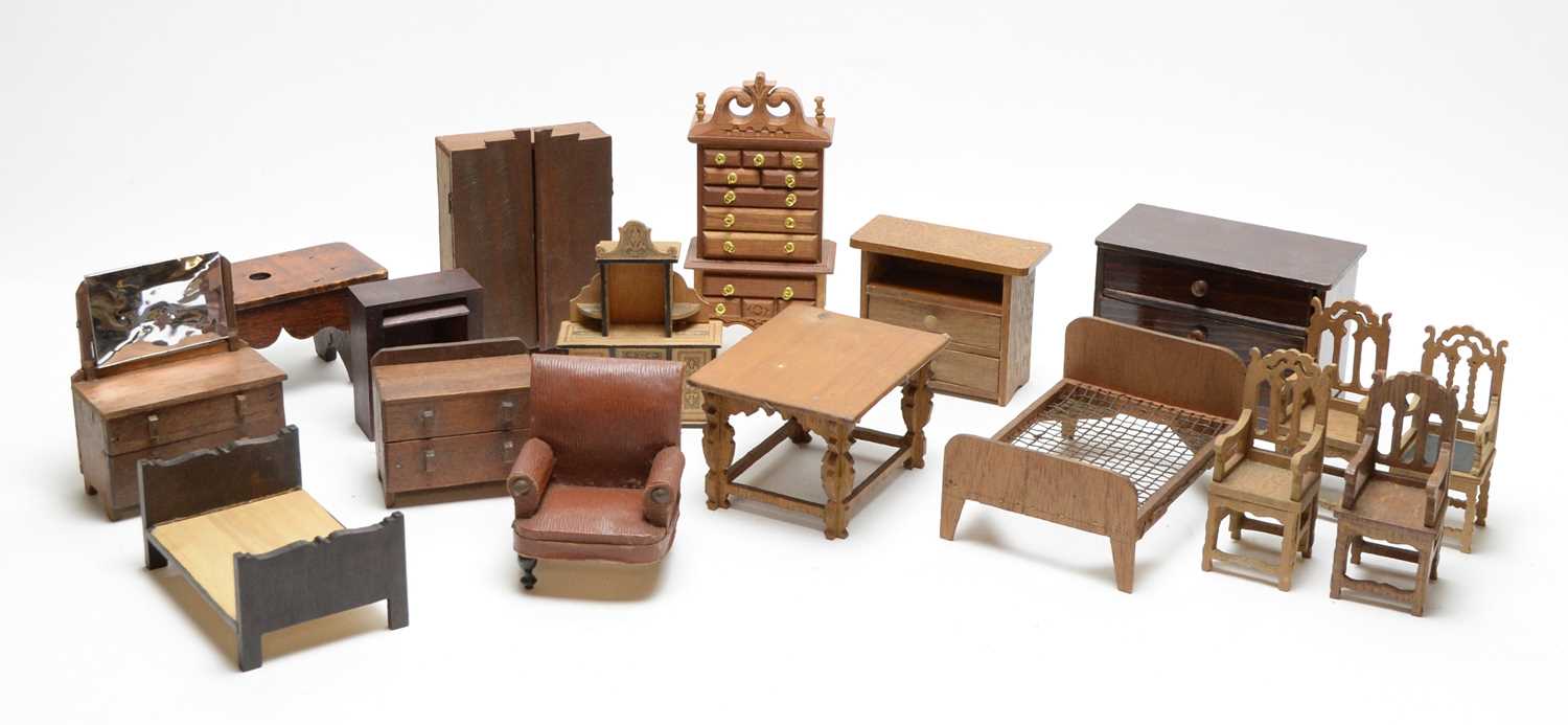 Lot 972 - Doll's house furniture.