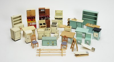 Lot 973 - Doll's house furniture.