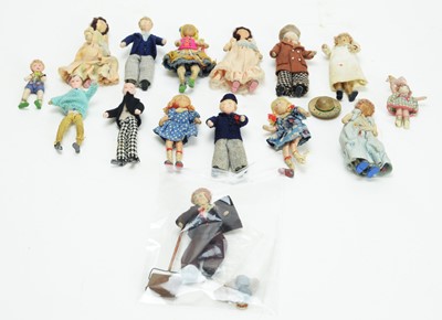 Lot 1006 - Grecon miniature dolls.