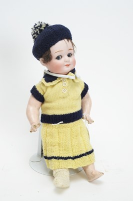 Lot 1028 - A German bisque head Googy eyes doll.