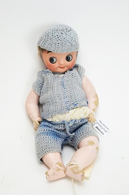 Lot 1033 - Heubach, Germany: an Enico II (Eisenmann & Co.) bisque head googly eyed doll.
