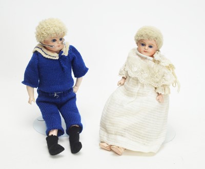Lot 1053 - Cuno & Otto Dressel, Germany: boy and girl dolls.