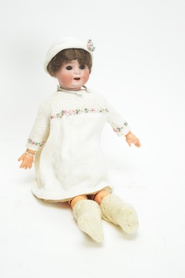 Lot 1054 - Heubach Kopeldorf, Germany: a bisque head doll 'No. 300-4/0'.