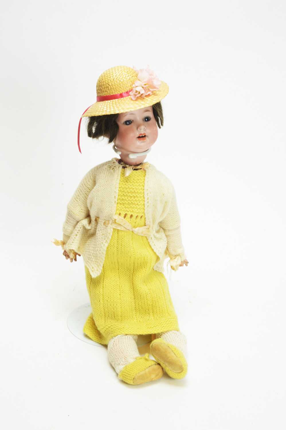 Lot 1064 - Porellanfabrik Mengersgereuth, Germany: a bisque head doll 'No. 914'.