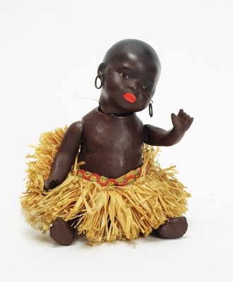 Lot 1076 - Heubach Kopplesdorf, Germany: a bisque head black character doll 'No. 399'.
