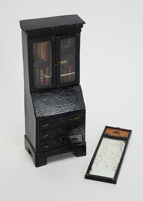 Lot 989 - Ysabel Birkbeck, Westacre Dolls' House Co., Kings Lynn, Norfolk: miniature bureau bookcase