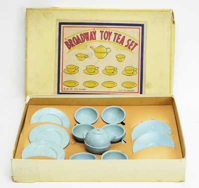 Lot 992 - B.M.W. Ltd., London: a Broadway toy tea set; and Who Killed Cock Robin tea set.