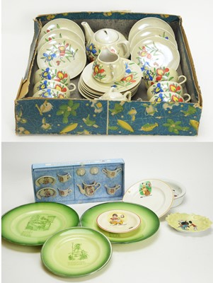 Lot 895 - doll's porcelain tea sets and sundry child' and doll's china and ware.
