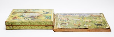 Lot 1157 - An early 20th C chromolithographic printed woodblock puzzle; and another puzzle.