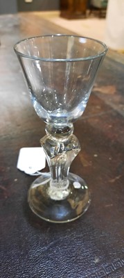 Lot 649 - A round funnel wine glass.