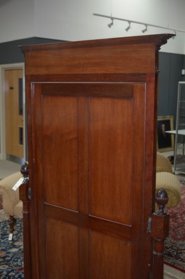 Lot 784 - Edwardian mahogany and rosewood banded cheval mirror