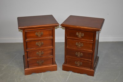 Lot 513 - 20th Century mahogany bedside cabinets