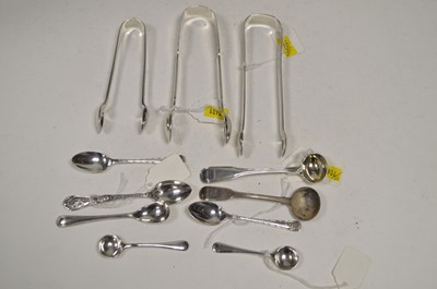 Lot 3 - Silver tongs and spoons
