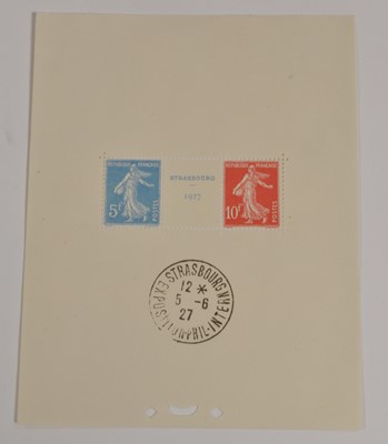 Lot 1200 - France - Starsbourg 1927 mini-sheet