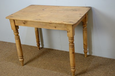 Lot 40 - Victorian stripped pine side table.