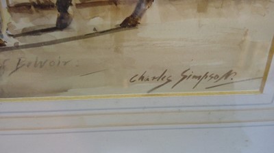 Lot 947 - Charles Simpson - watercolour.
