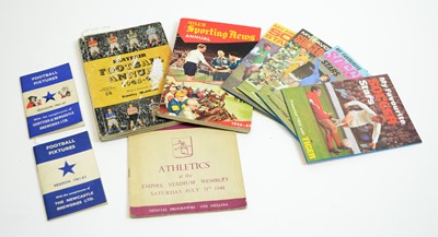 Lot 626 - Football albums and annuals; and a London 1948 Olympics Athletics programme.