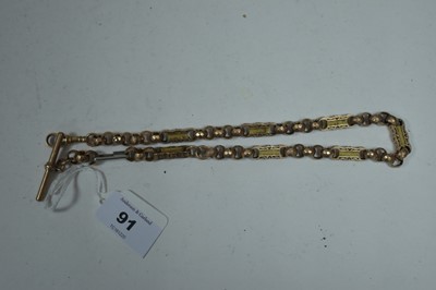 Lot 91 - Gold Albert chain