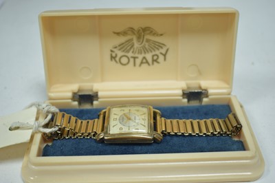Lot 96 - Rotary: an early 1950's Gentleman's 9ct gold cased wristwatch.